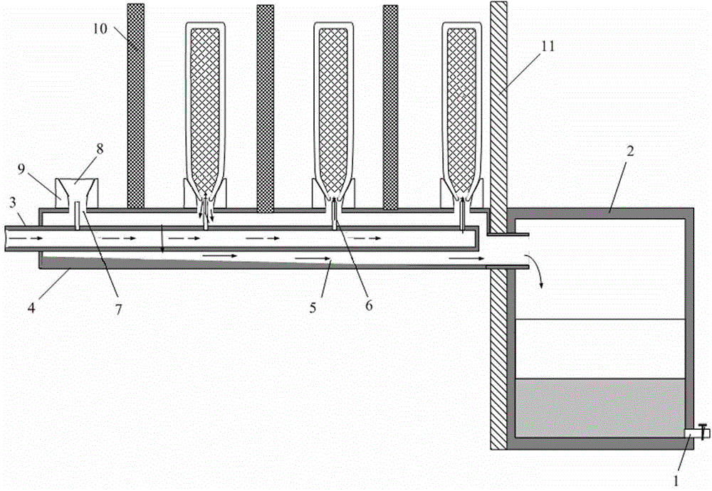 Emptying device and emptying method for bullet explosives