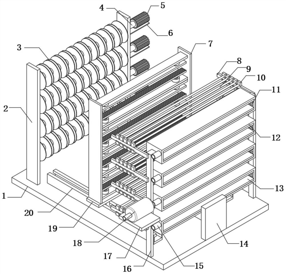 A mobile wiring rack for processing high-density data lines