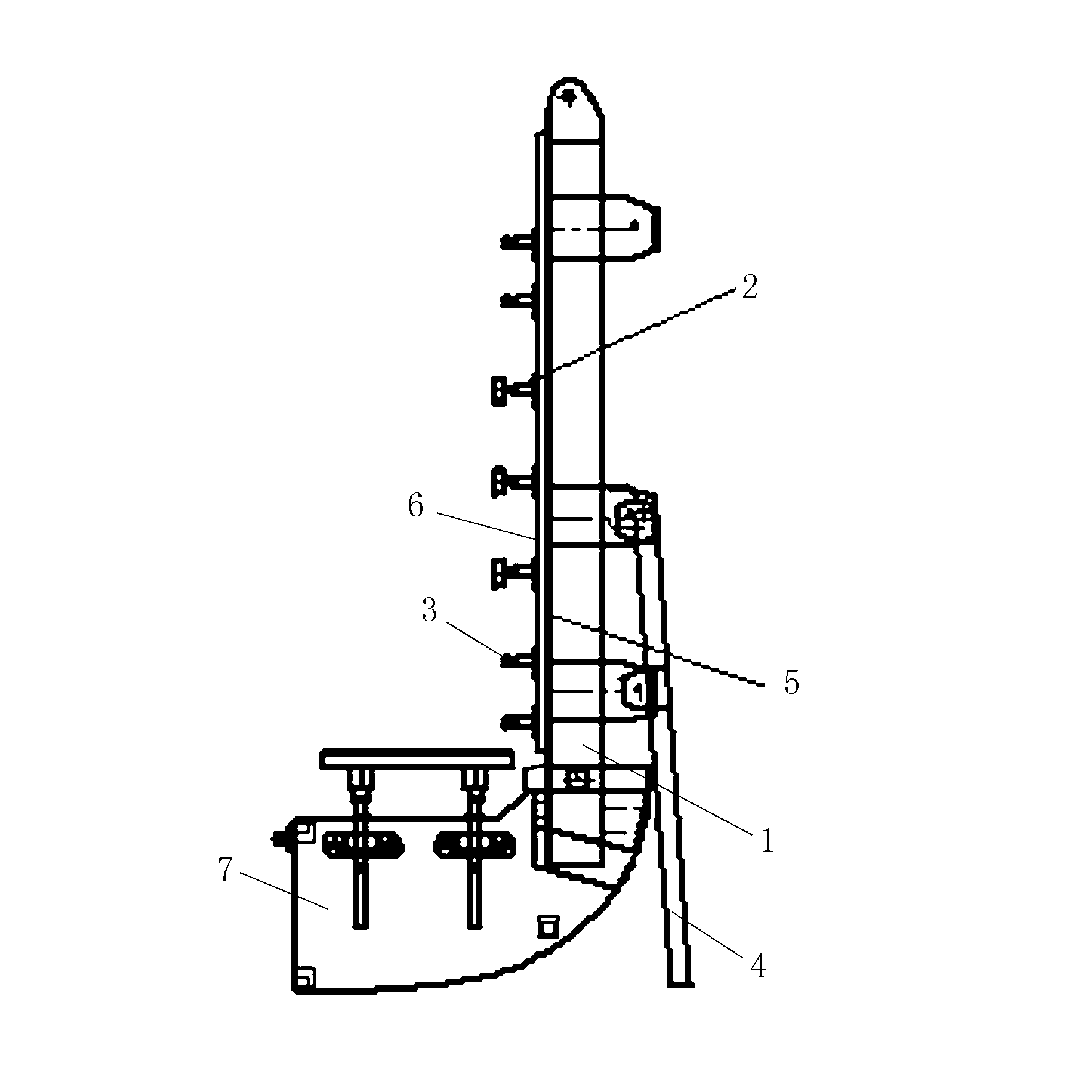 Large-sized slide supporter with core overturning table