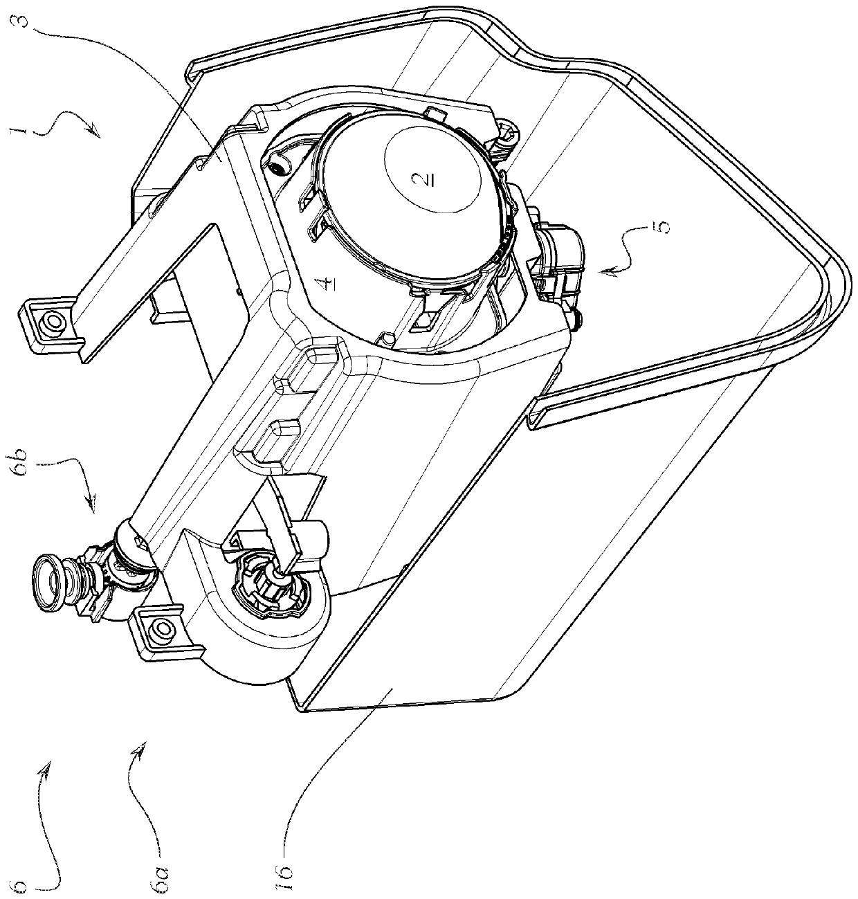 Adjusting system for vehicle headlamp