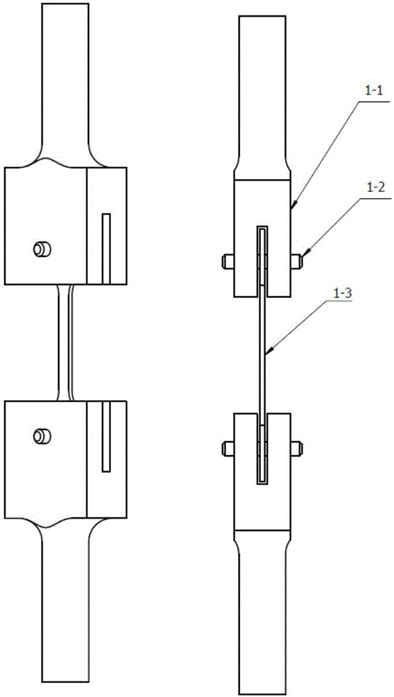 Test clamp suitable for high-temperature lasting creep deformation of plate-like test sample