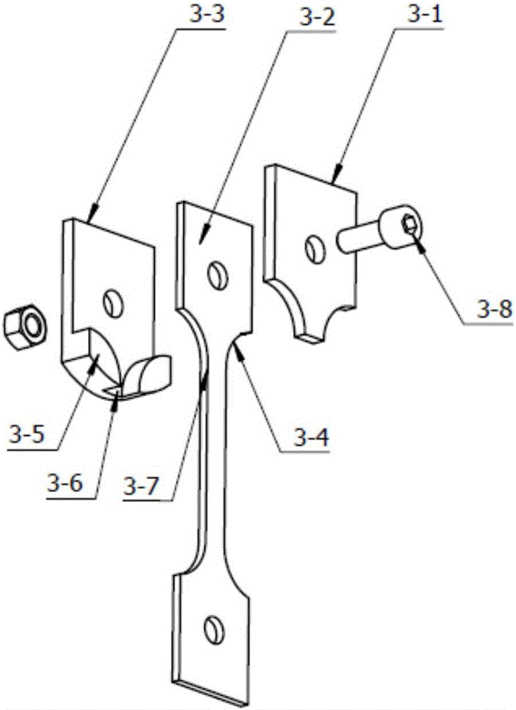 Test clamp suitable for high-temperature lasting creep deformation of plate-like test sample