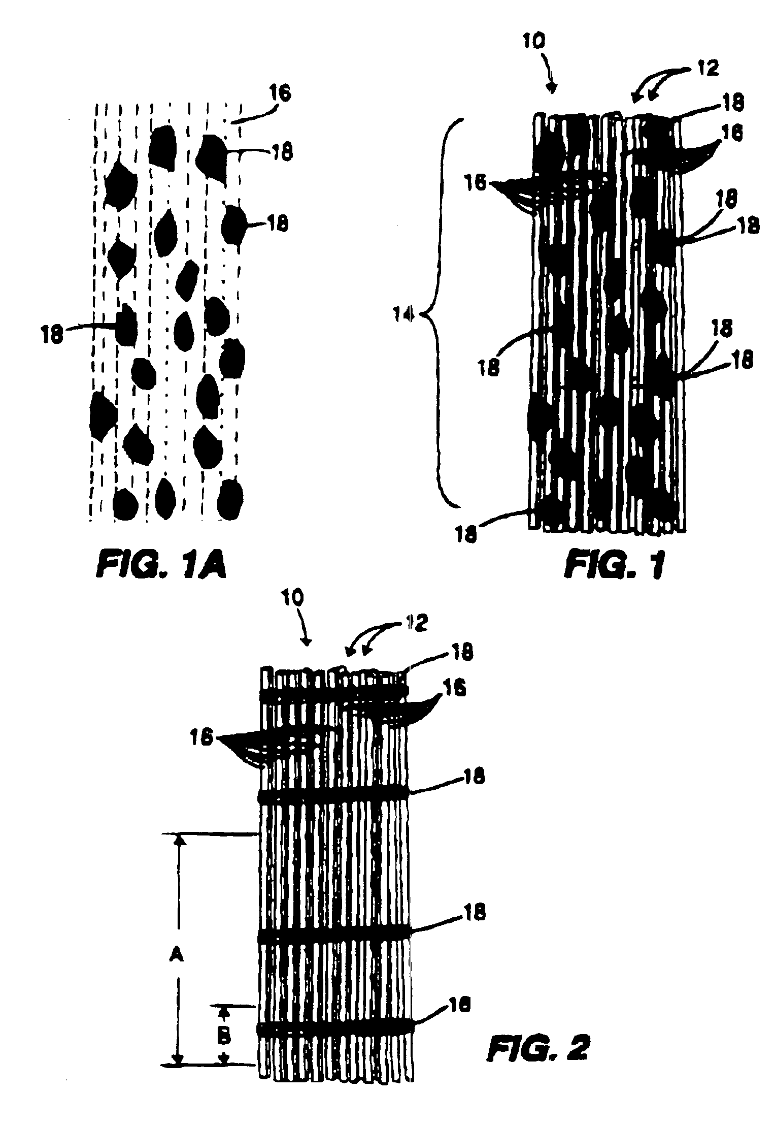 Flexible fabric from fibrous web and discontinuous domain matrix