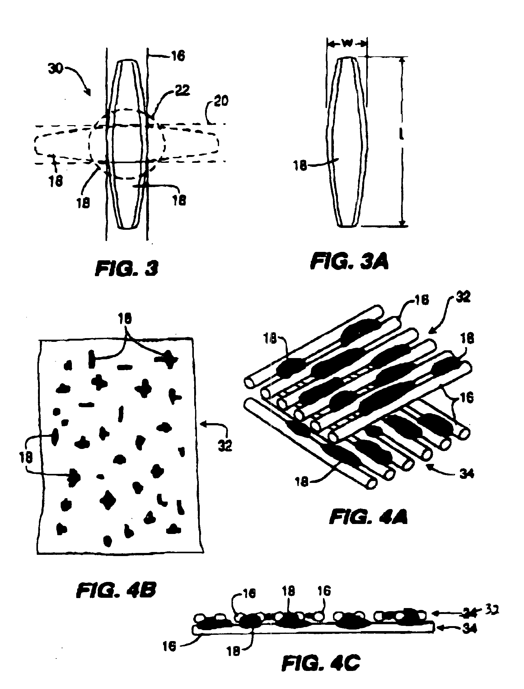 Flexible fabric from fibrous web and discontinuous domain matrix