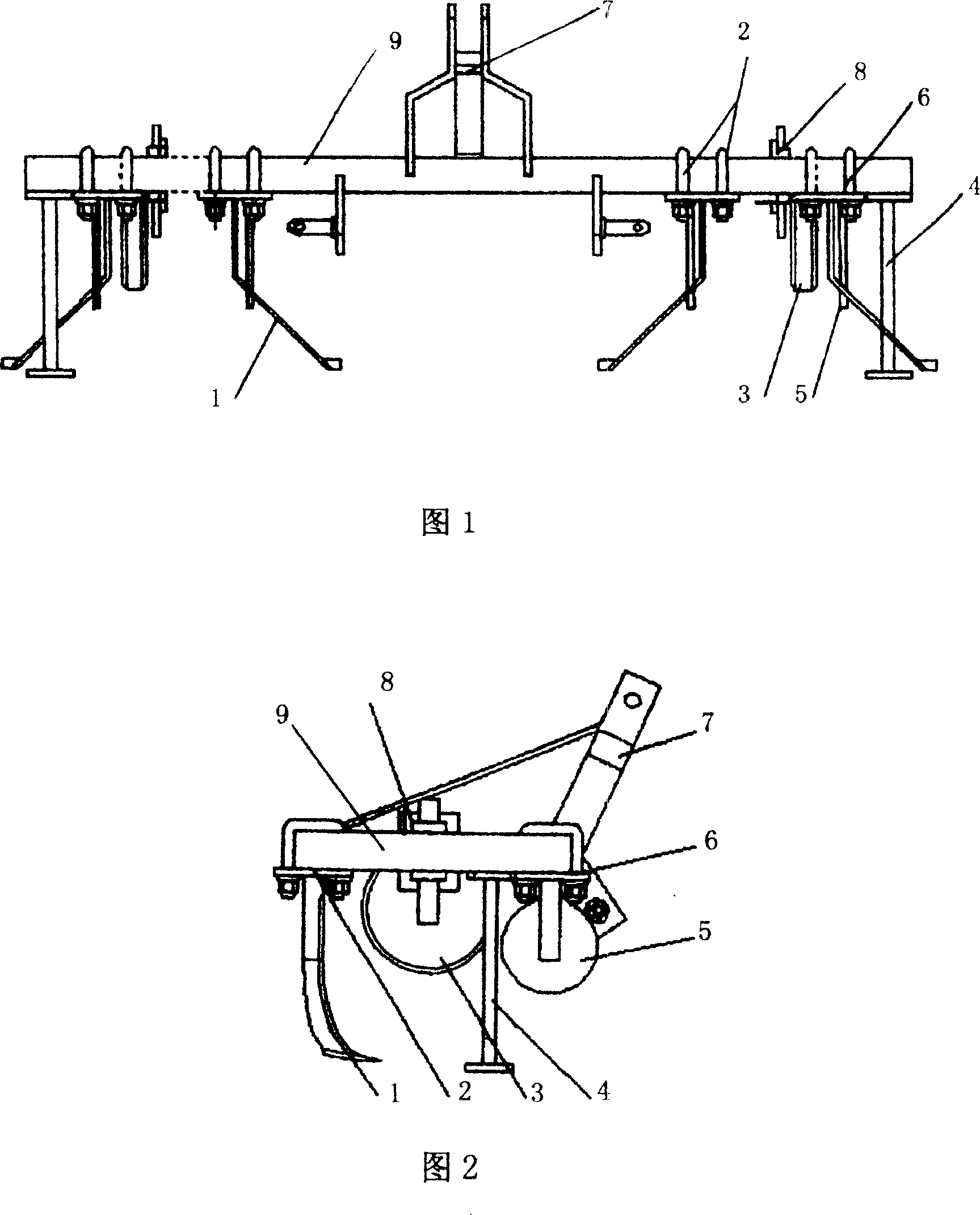 Side bending knife type deep soil loosening machine