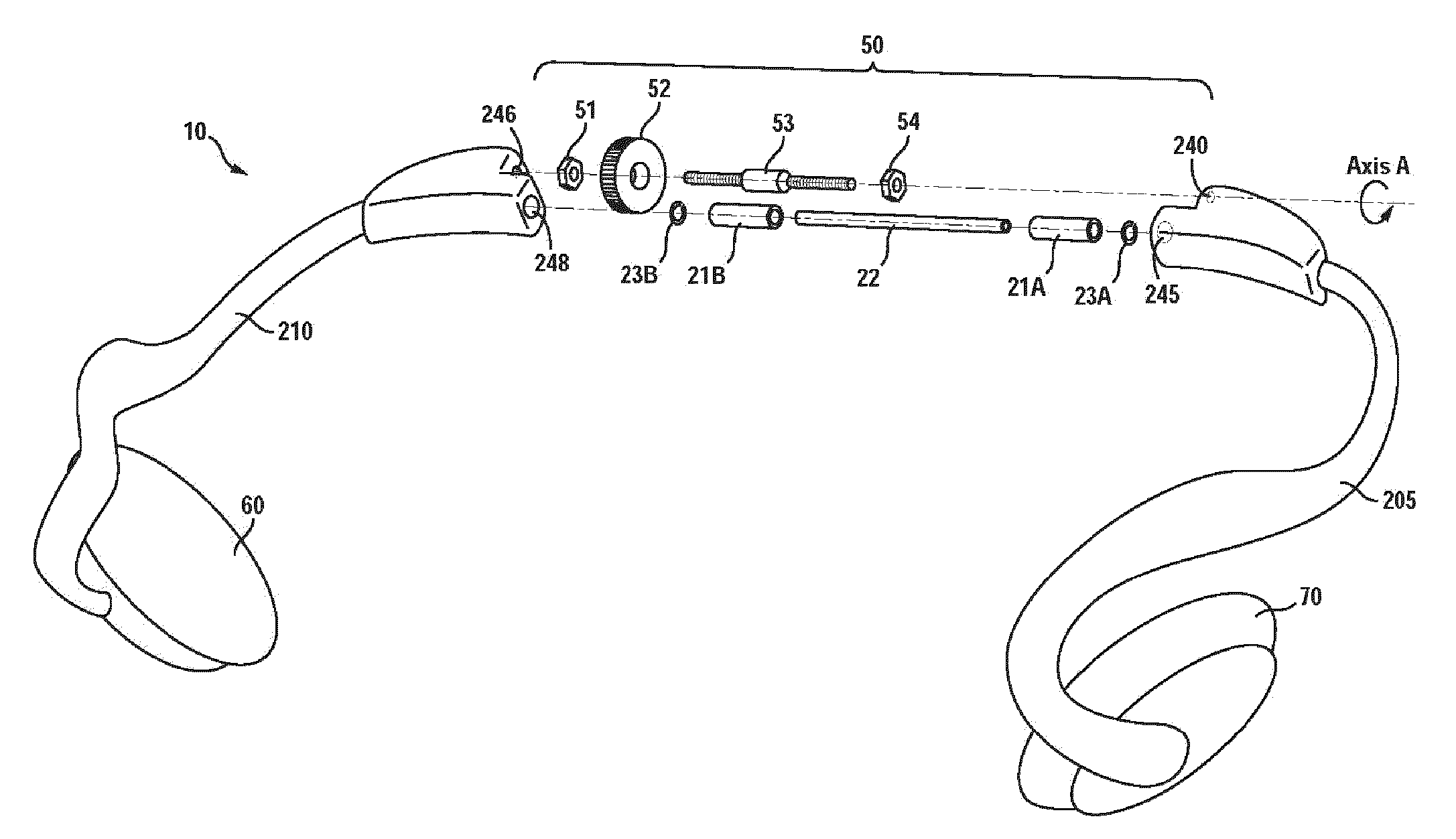 Personal Audio Set With Adjustable Force Mechanisms