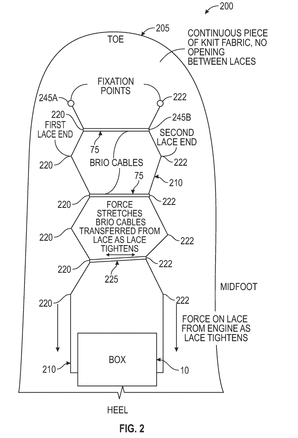 Automated footwear platform having lace cable tensioner