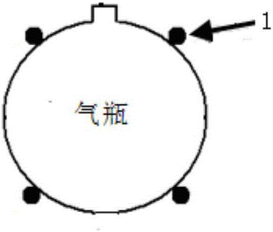 Composite gas bottle health monitoring system and method based on acoustic emissions