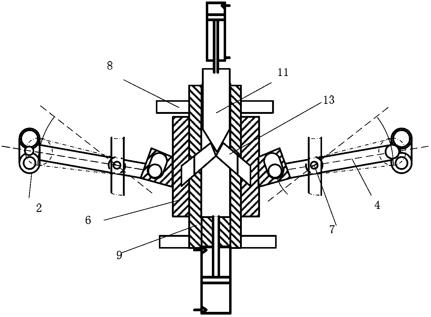 Pneumatic-crawler traveling mechanism in pipeline