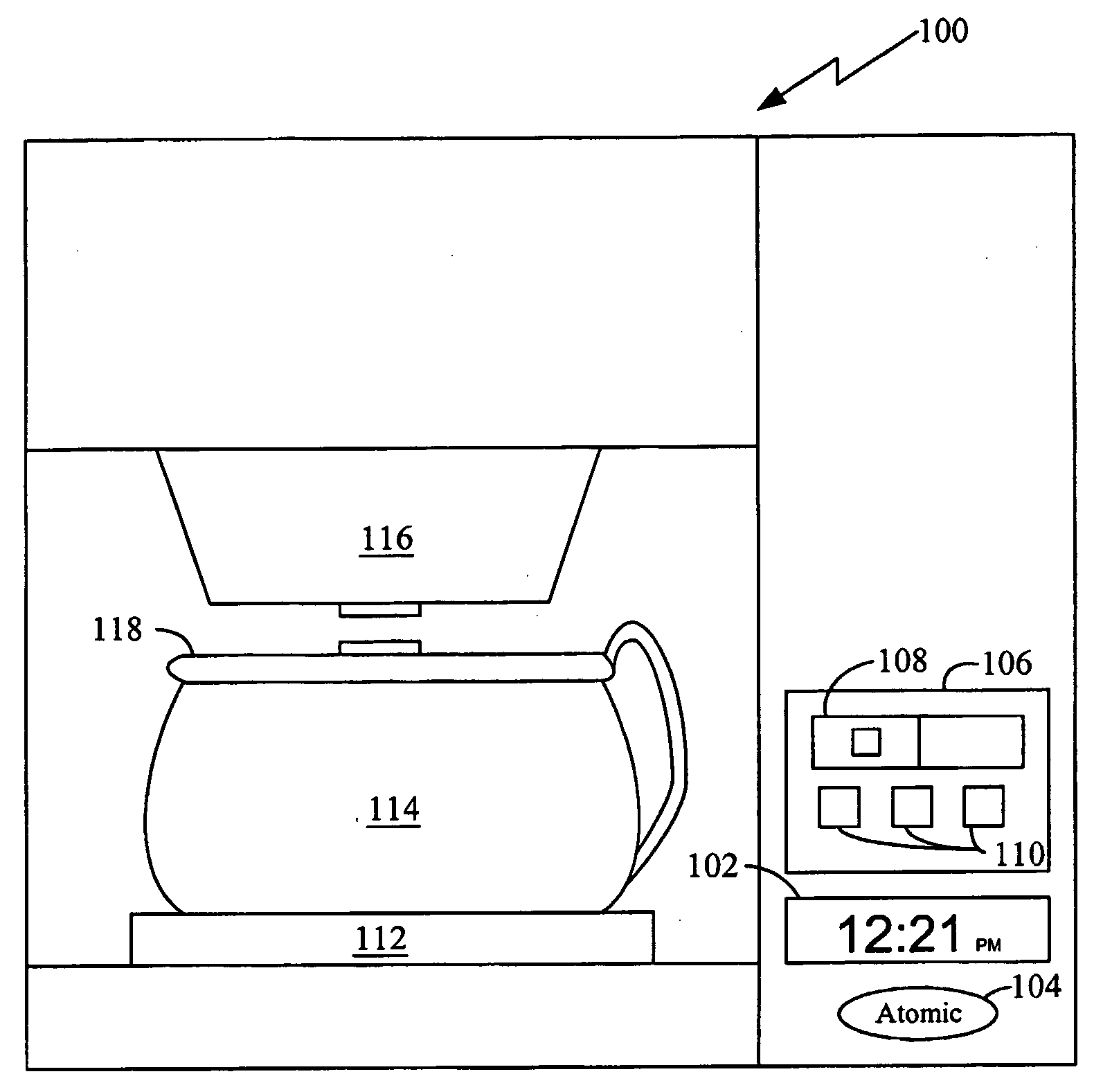 Appliance having a clock set to universal time