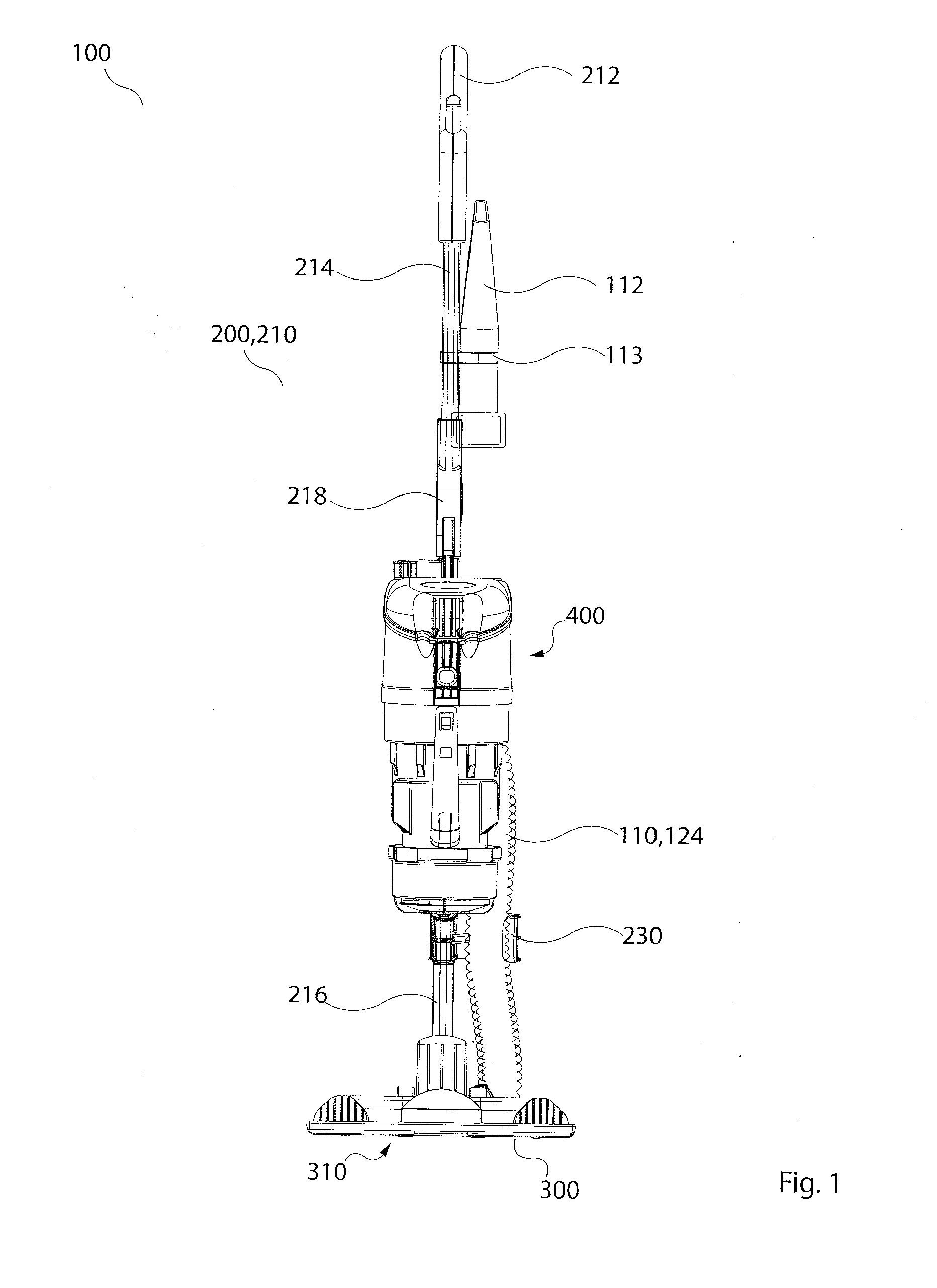 Surface cleaning apparatus with different cleaning configurations