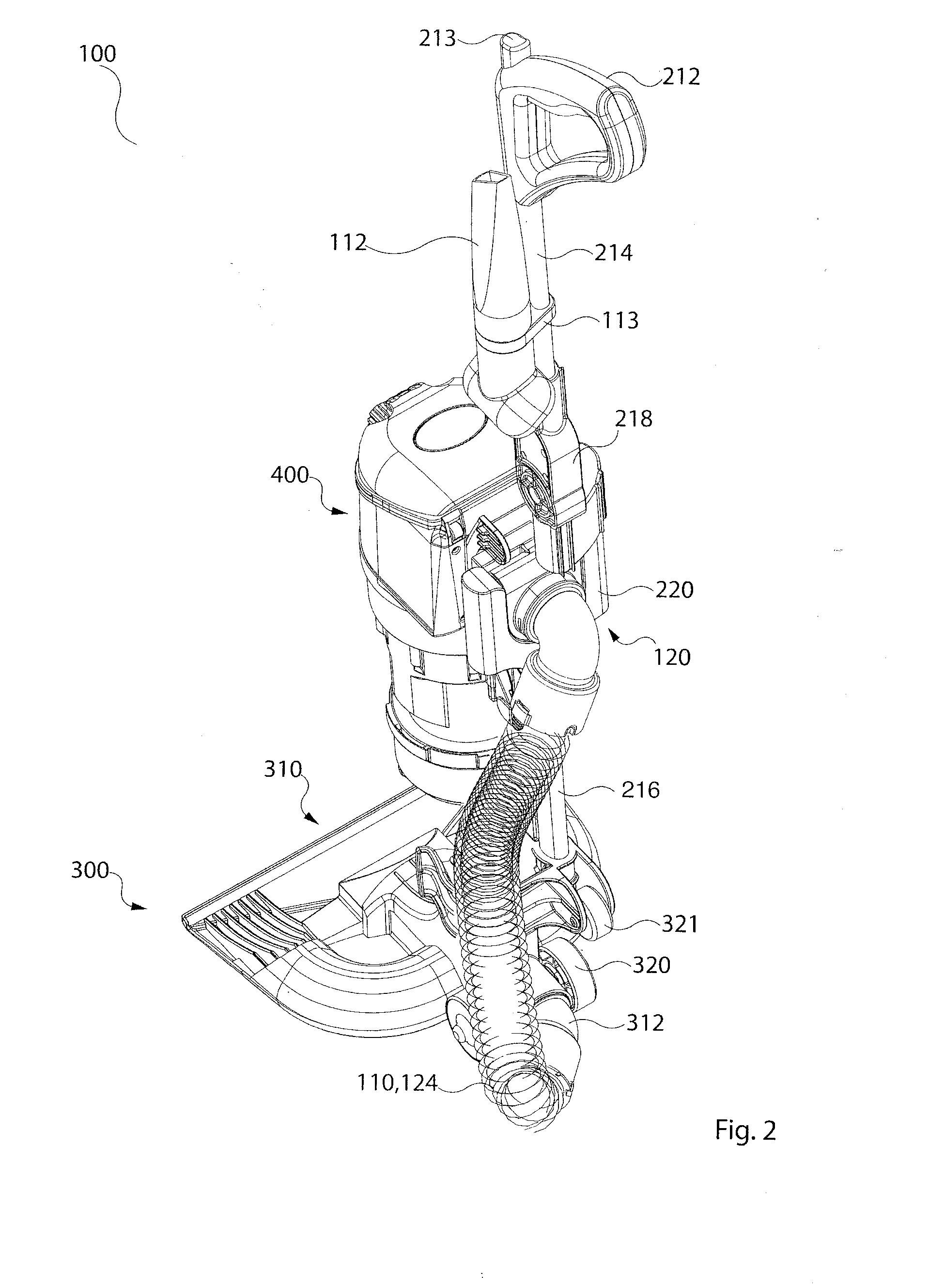 Surface cleaning apparatus with different cleaning configurations