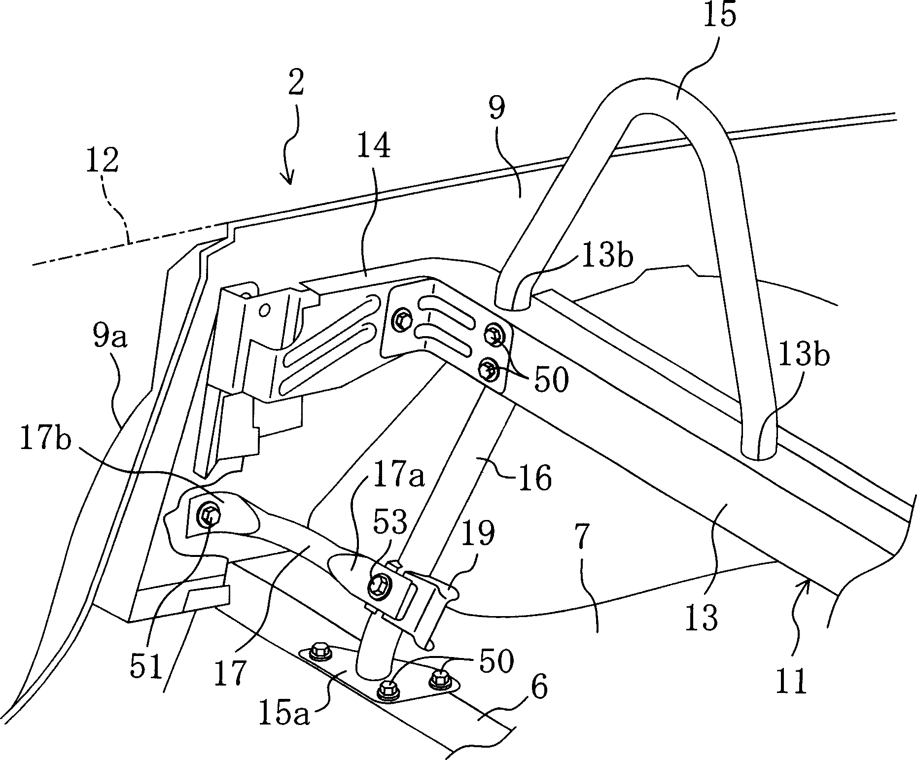 Bumper structure for vehicle