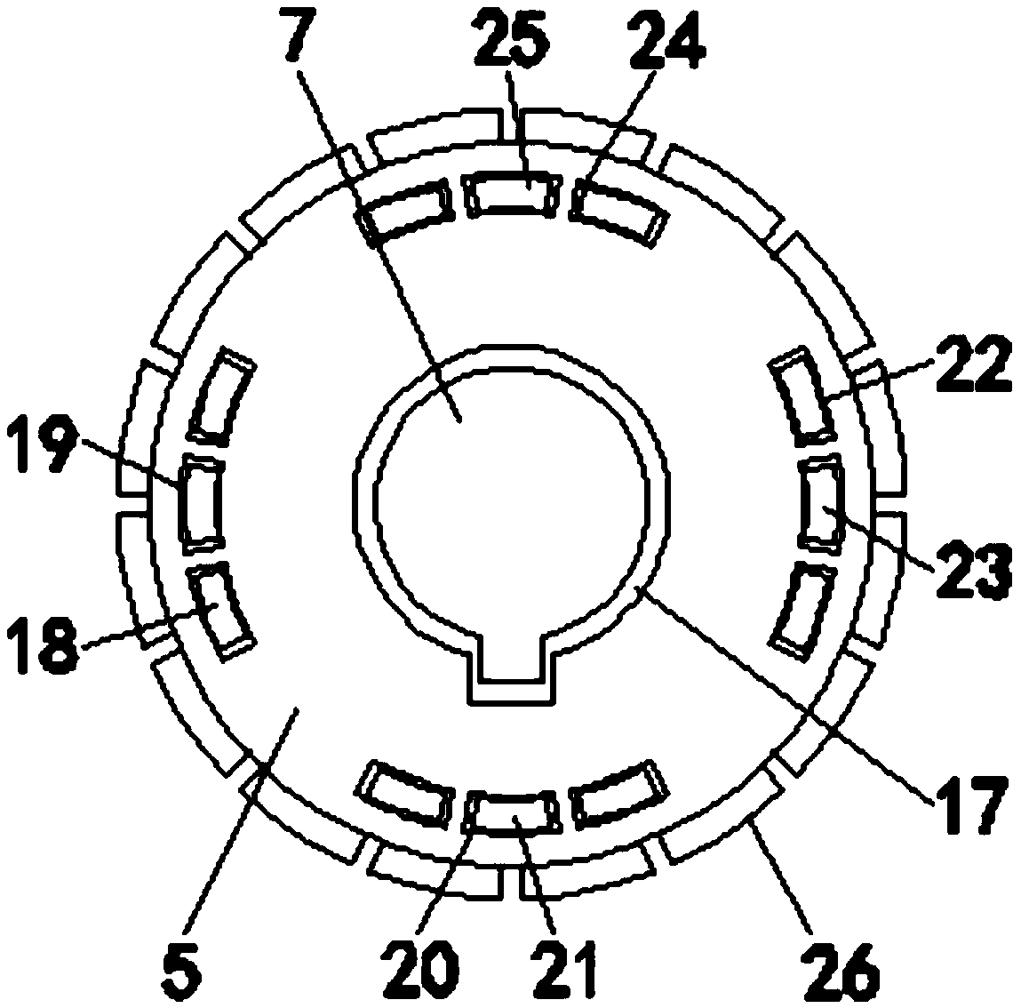 Rotor permanent magnet series distribution-linked high-voltage permanent-magnet synchronous motor