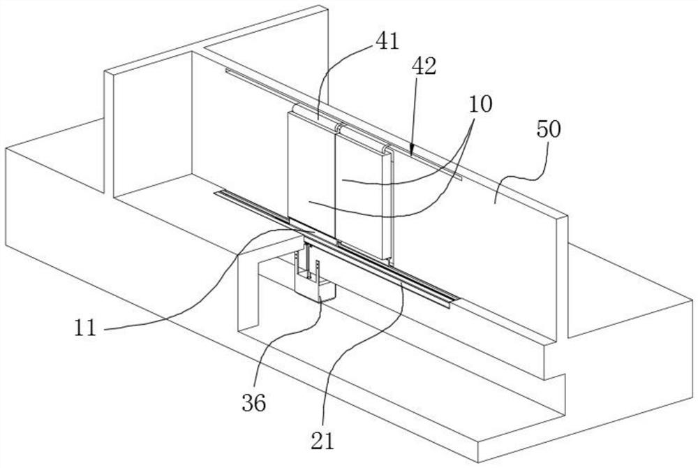 Single-rail double-opening shielding door