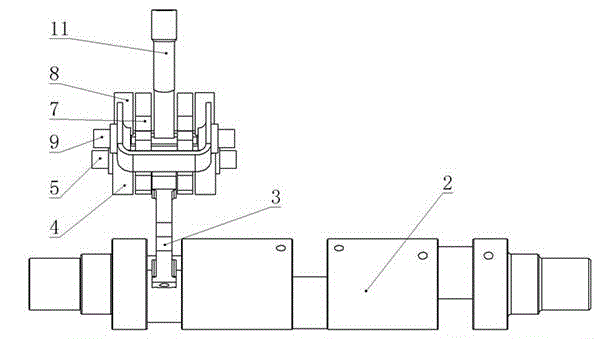 Settling crankshaft connecting rod mechanism for single needle bed warp knitting machine