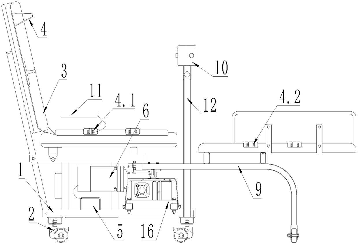 Use method of electric ligament stretching integrated machine with massager