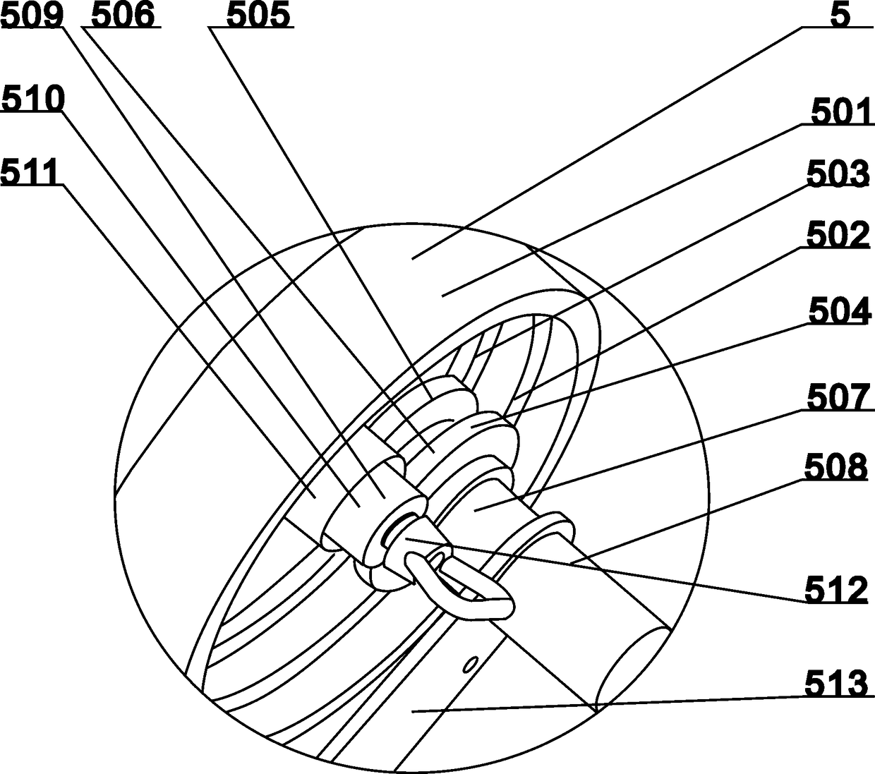 Winding and coating device for anti-corrosion composite belt of elbow pipe winding machine