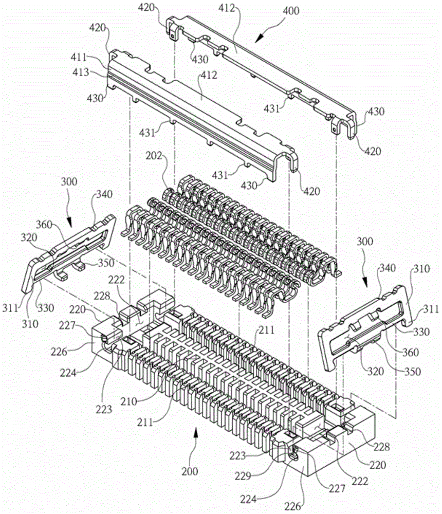 Shield and locking type board to board connector