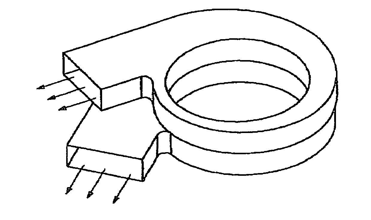 Centrifugal blower with partitioned scroll diffuser