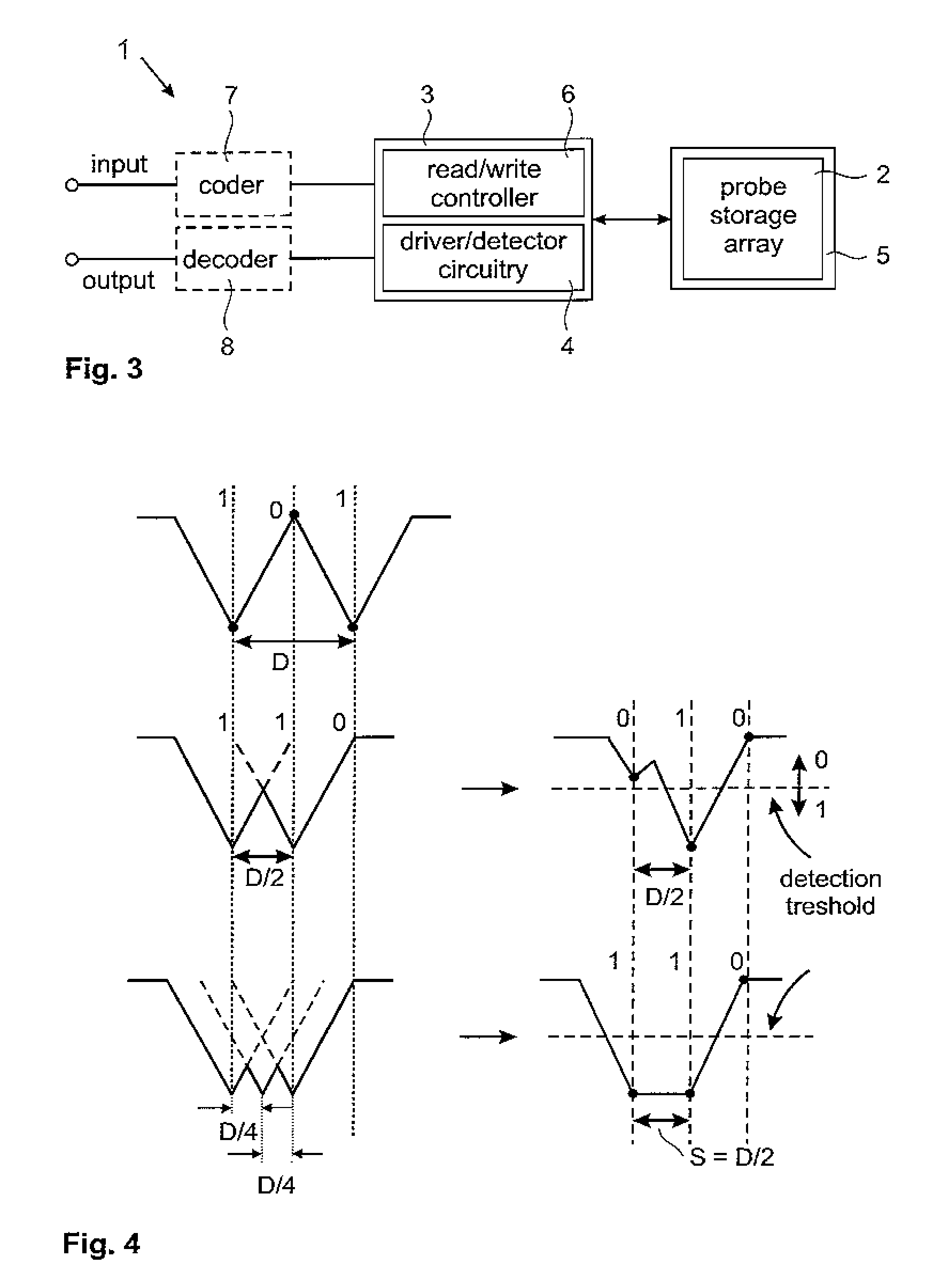 Recording in probe-based data storage devices