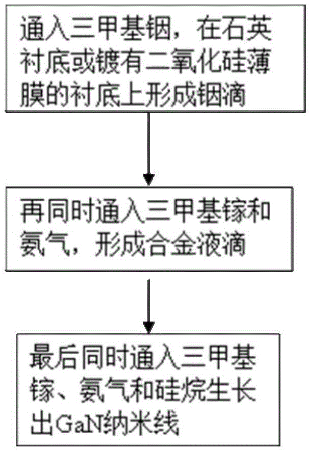 A kind of growth method of gan nanowire