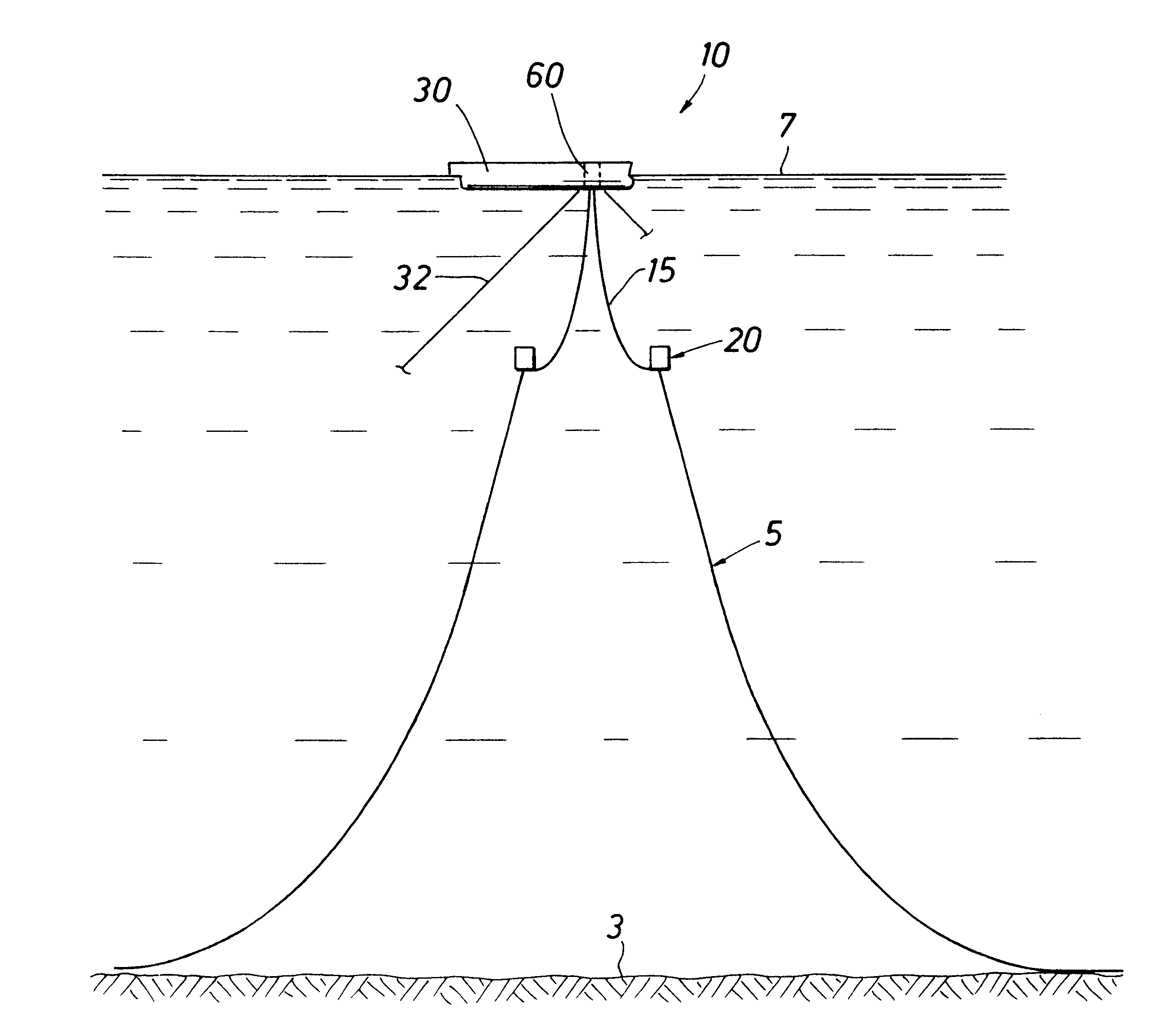 Riser arrangement for offshore vessel and method for installation