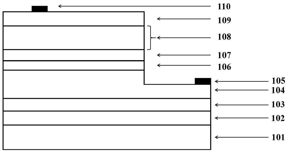 Light emitting diode with nitrogen polar surface n-type electron blocking layer