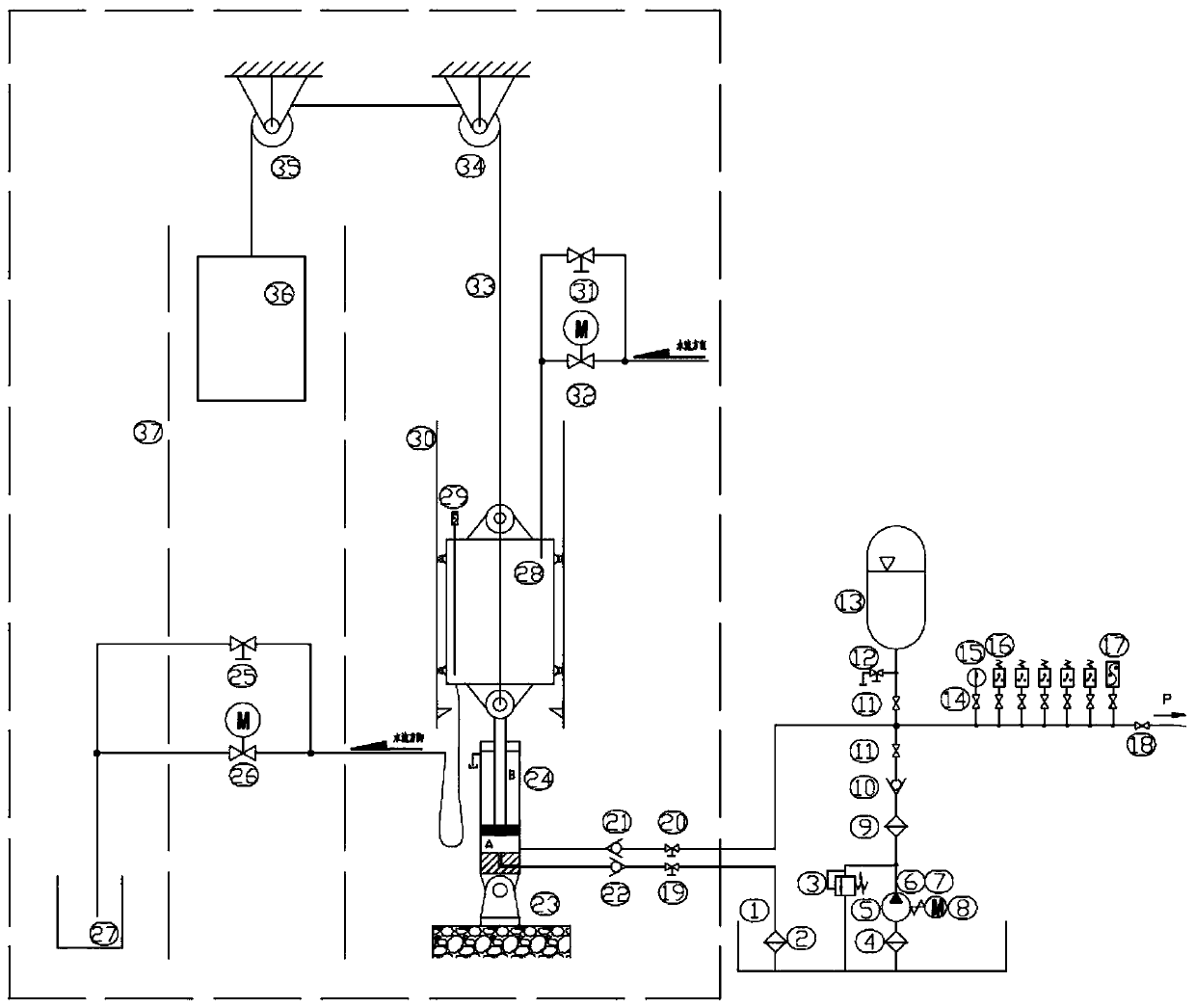 Energy-saving mechanical hydraulic energy storage equipment and method