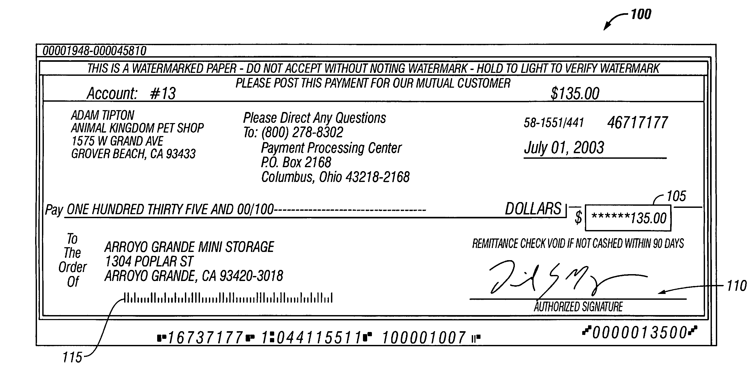 System and method for check fraud detection using signature validation