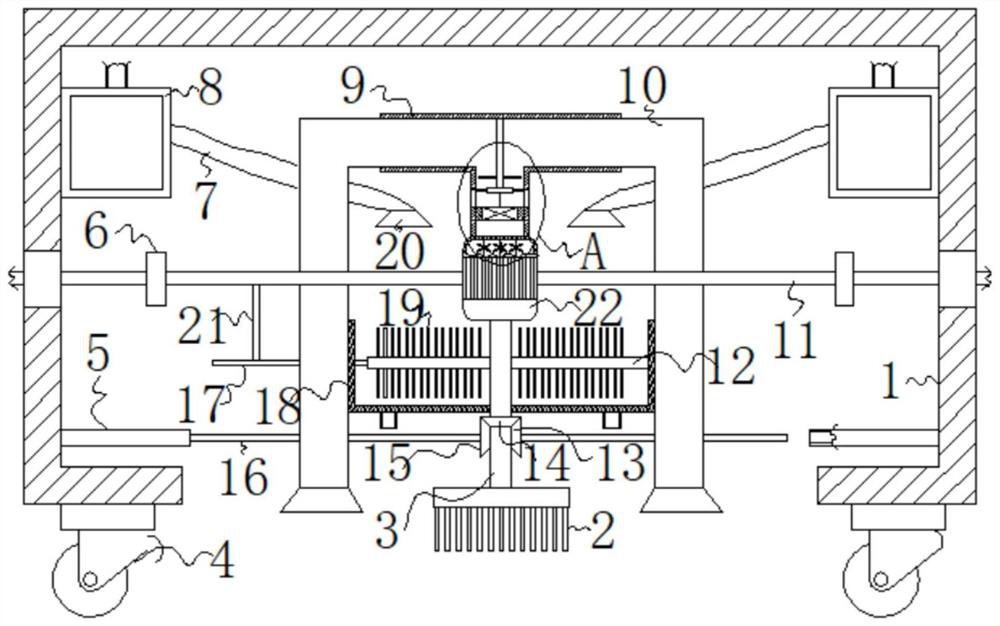 Asphalt pavement cleaning device for environmental engineering and use method