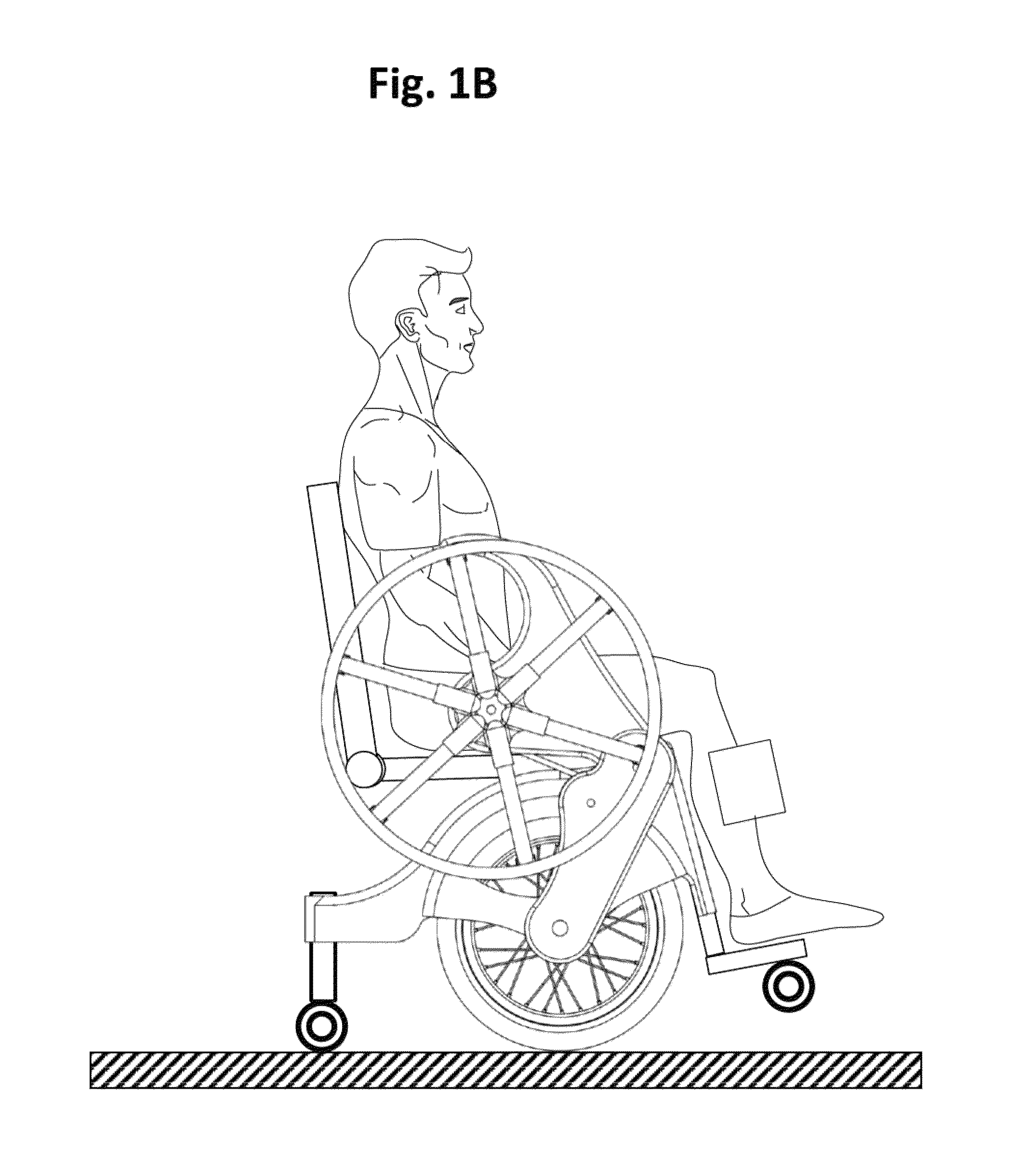 Mobile manual standing wheelchair