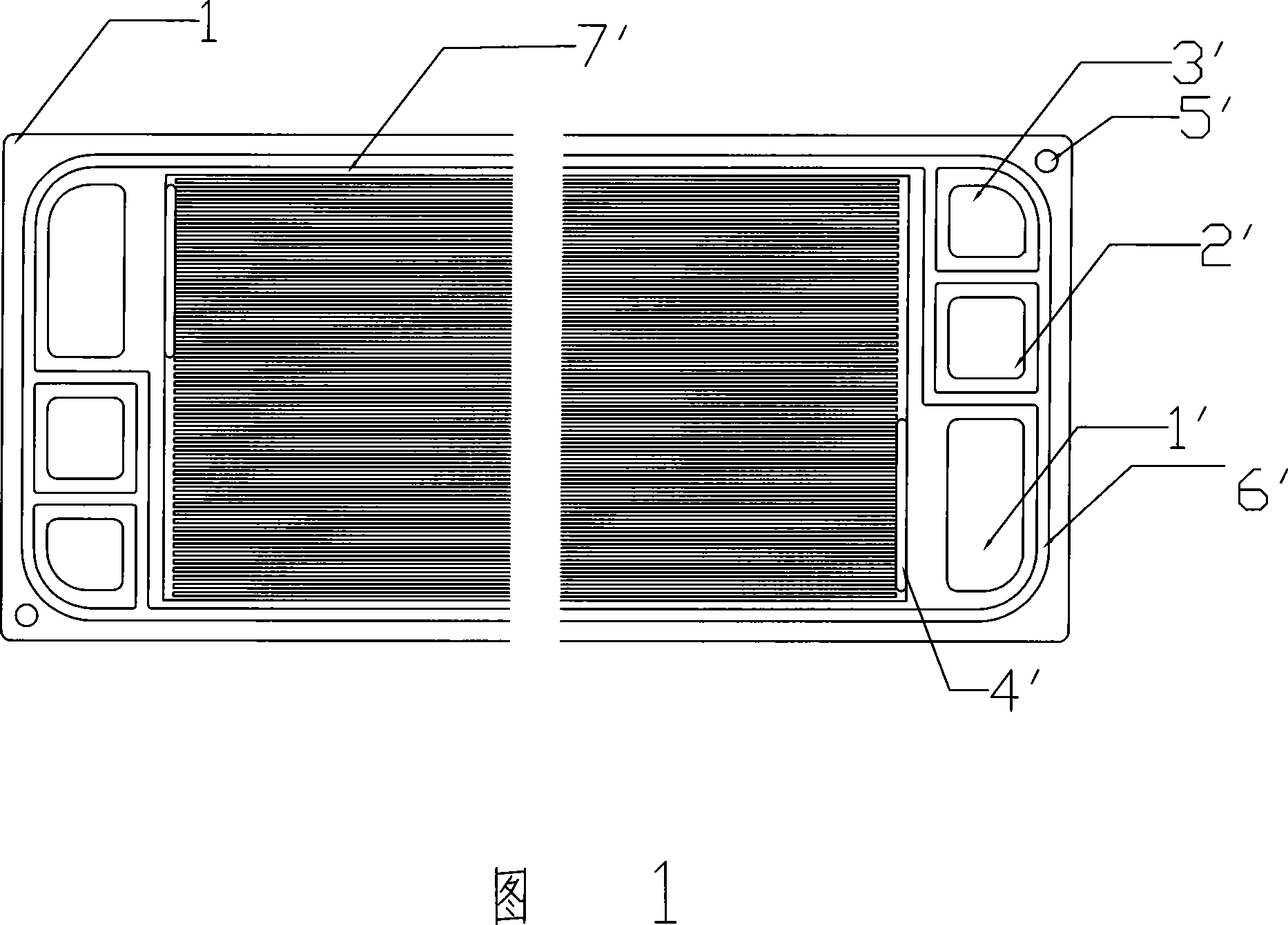 Production method for flexible graphite polar plate with plough groove on both faces