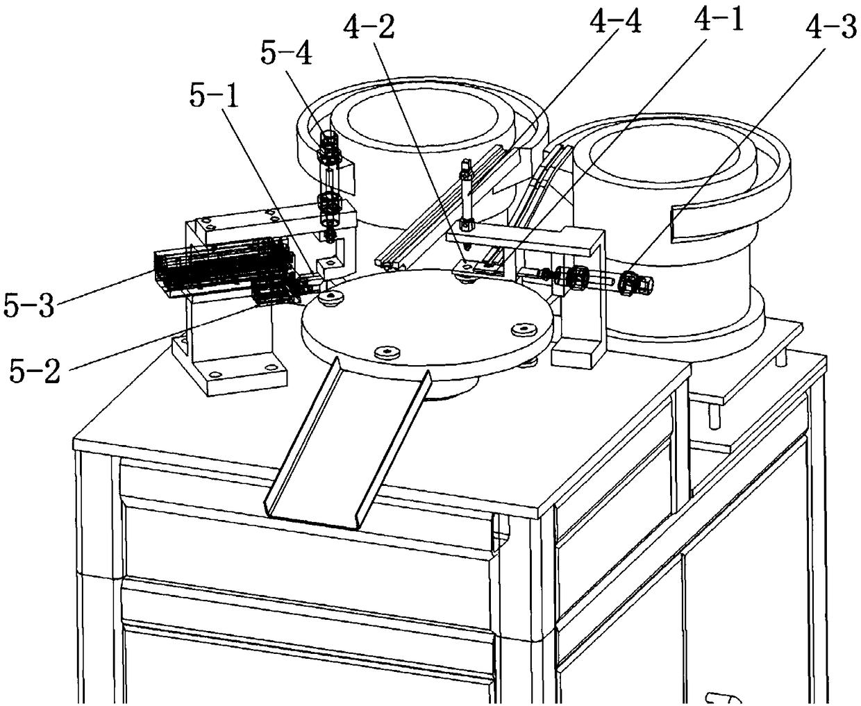 Screw and washer assembling device