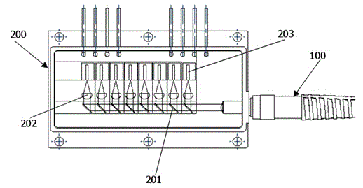 Fiber jumper wire joint and large-power semiconductor laser assembly