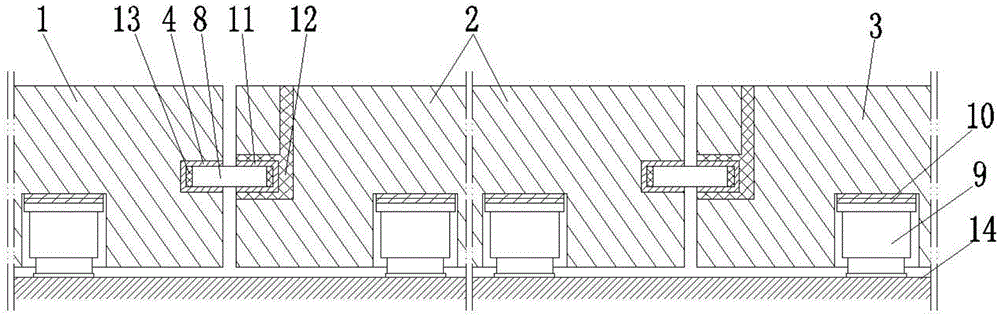 Easy-to-assemble floating track bed precast slab and application thereof