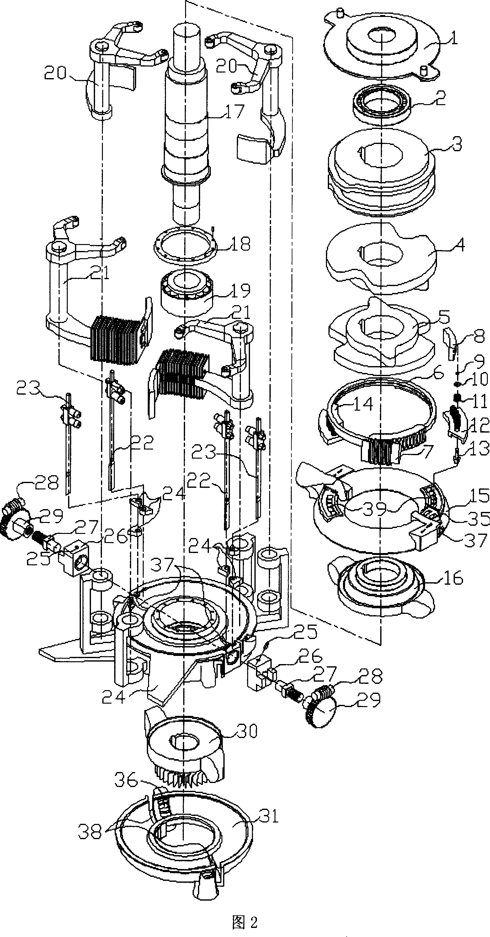 Rotating piston engine with compressing working independent chamber