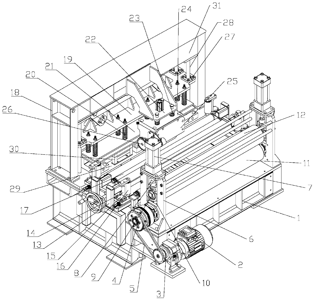 Leather fabric cutting device