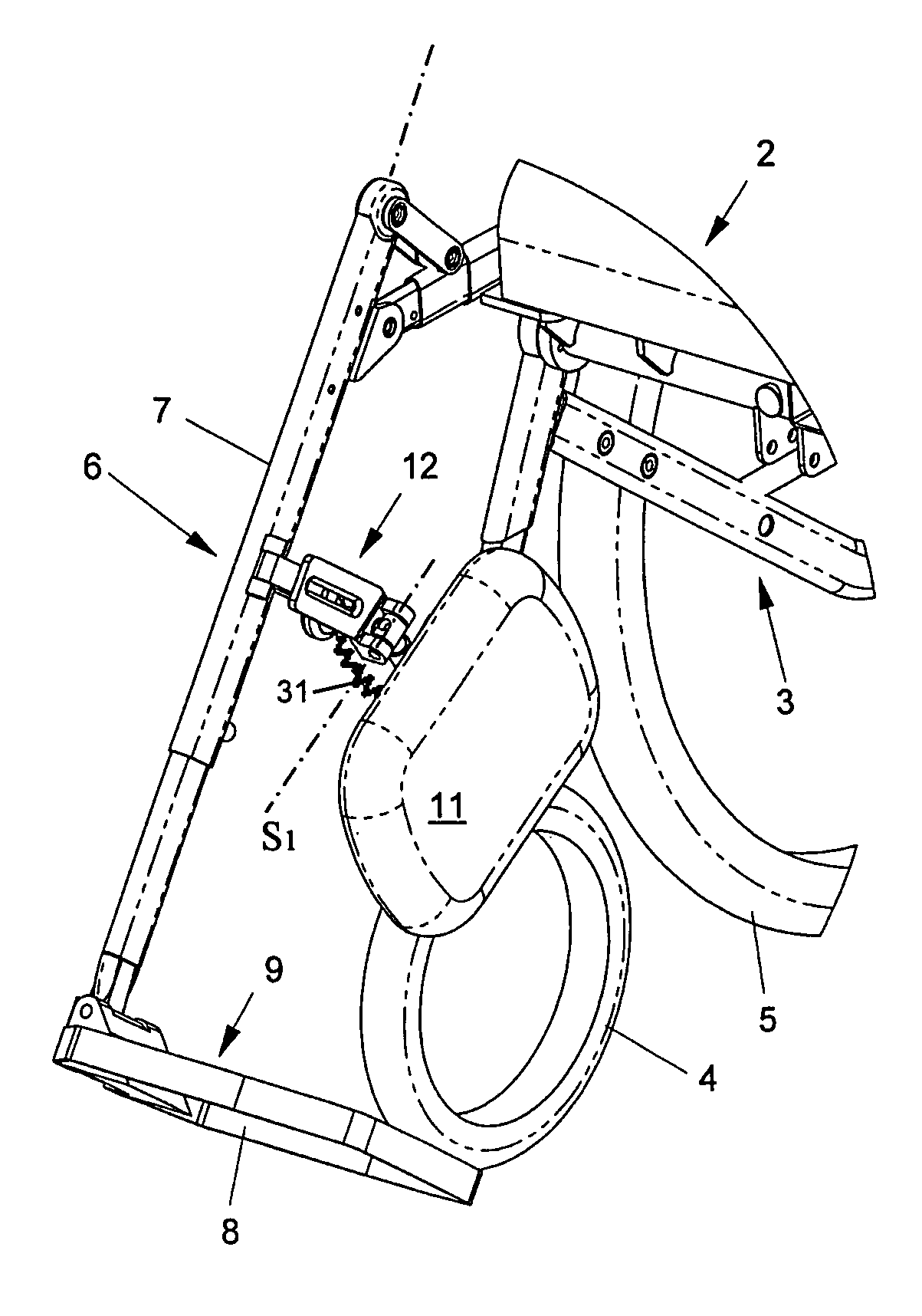 Wheelchair provided with legrest and calfrest