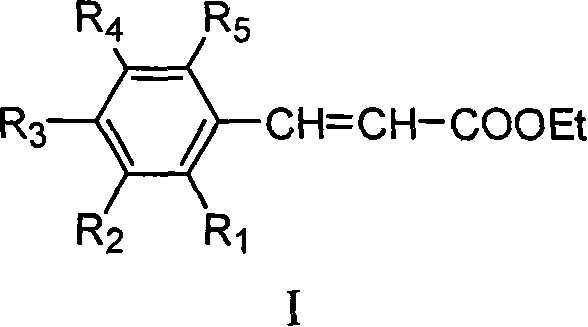 Method for preparing ethyl cinnamate derivative