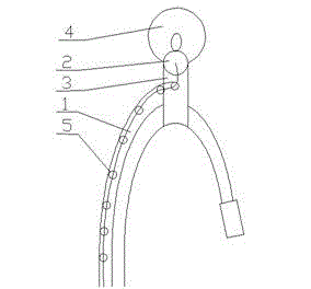 Kitchen faucet with acoustic control lamp holder