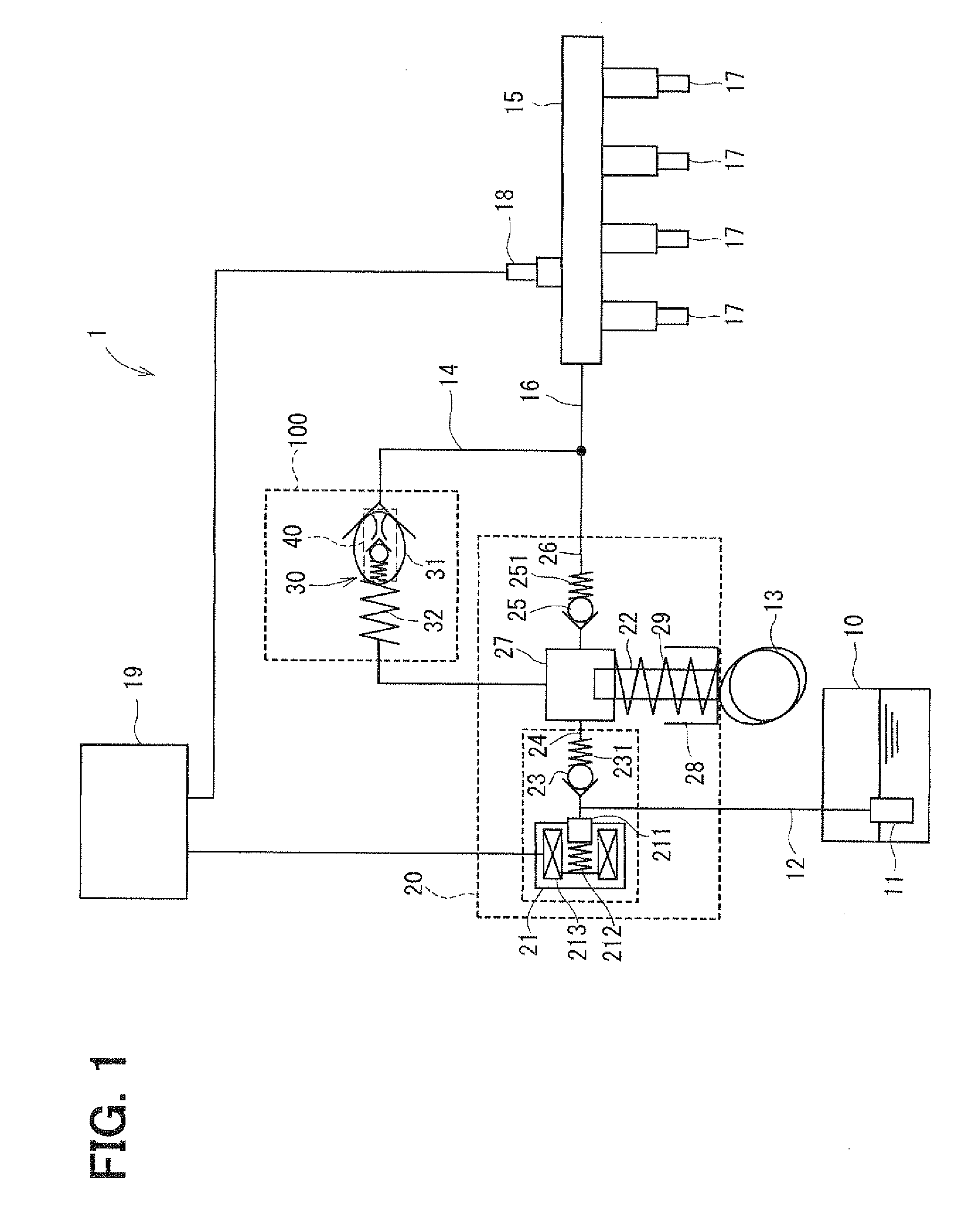 Fuel supply system having pressure control valve