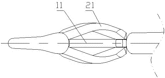 Manufacturing process of cheek-through type dental forceps