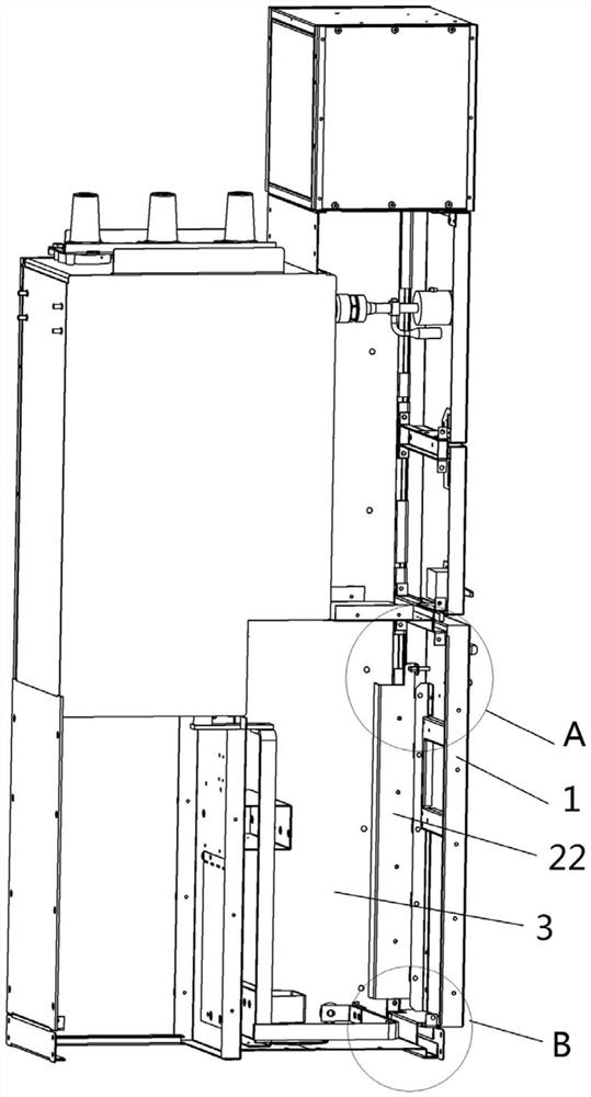 Switch cabinet for preventing arcing ejection