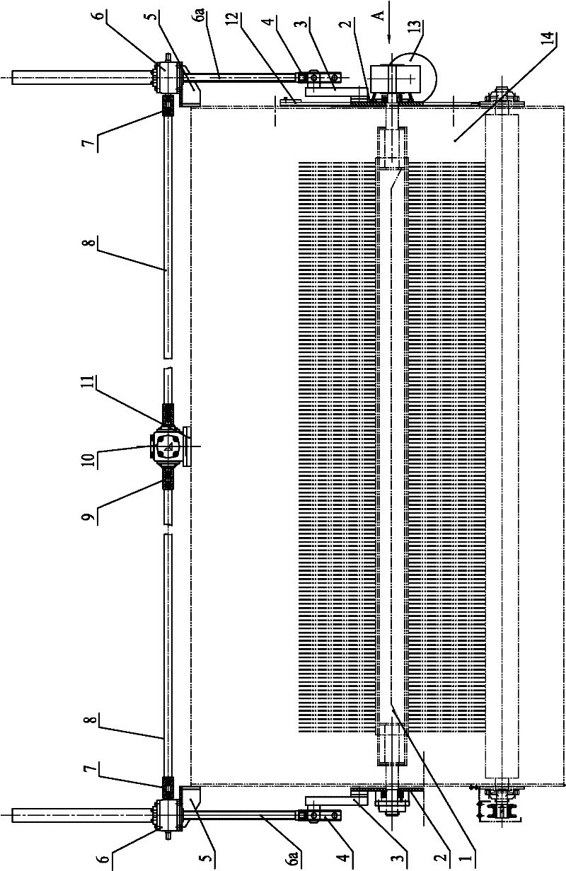 Electric lifting roll brush device