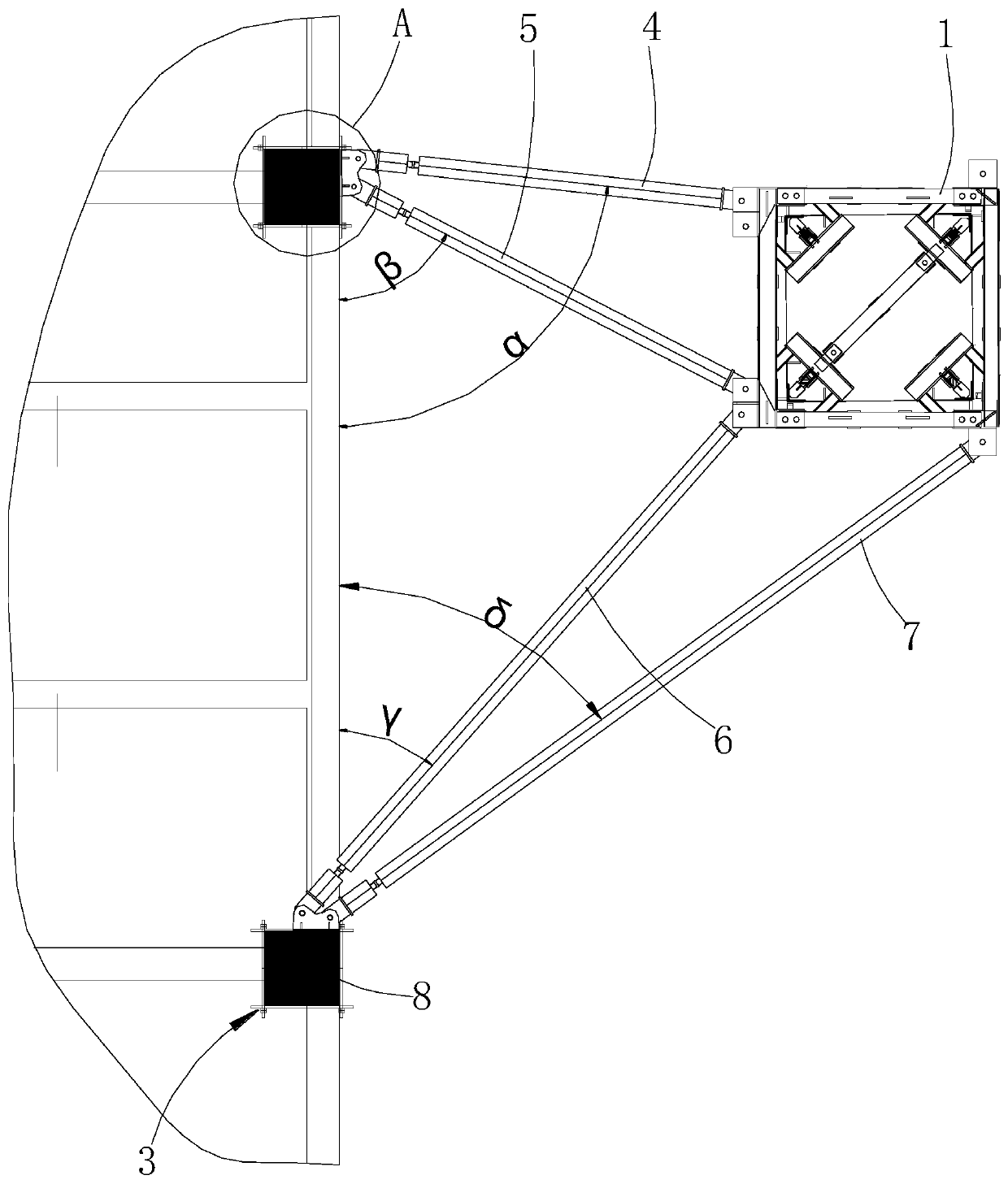 Tower crane attachment device