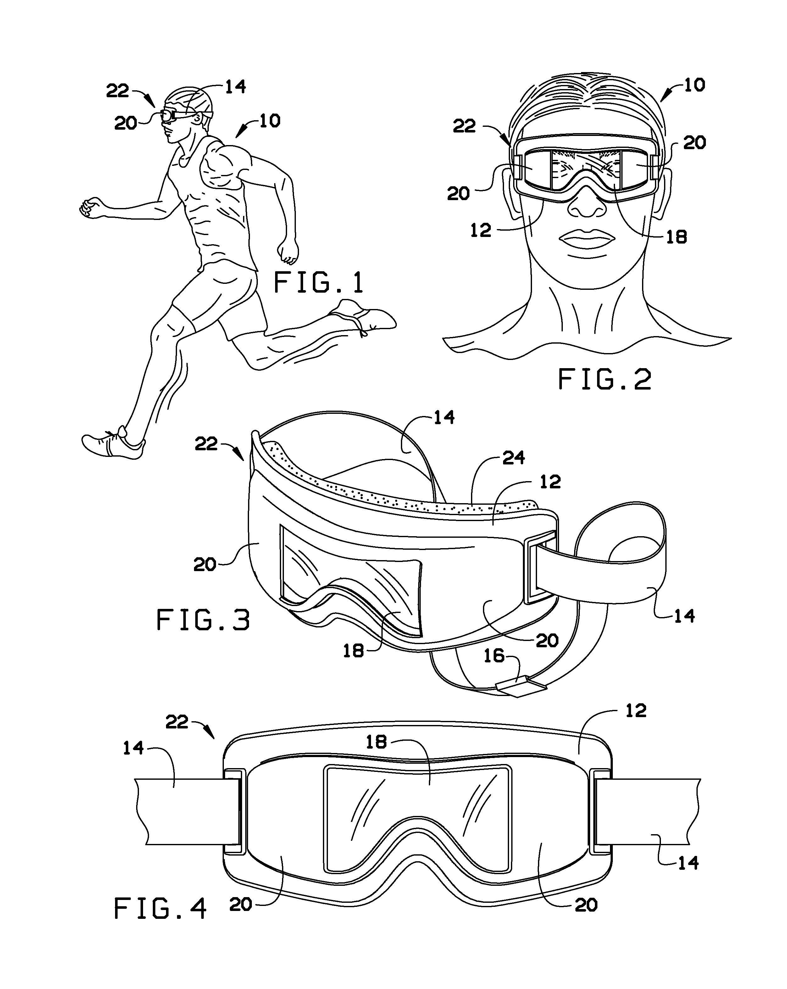 Goggles that eliminate a user's peripheral vision and enhance situational awareness while strengthening muscle memory