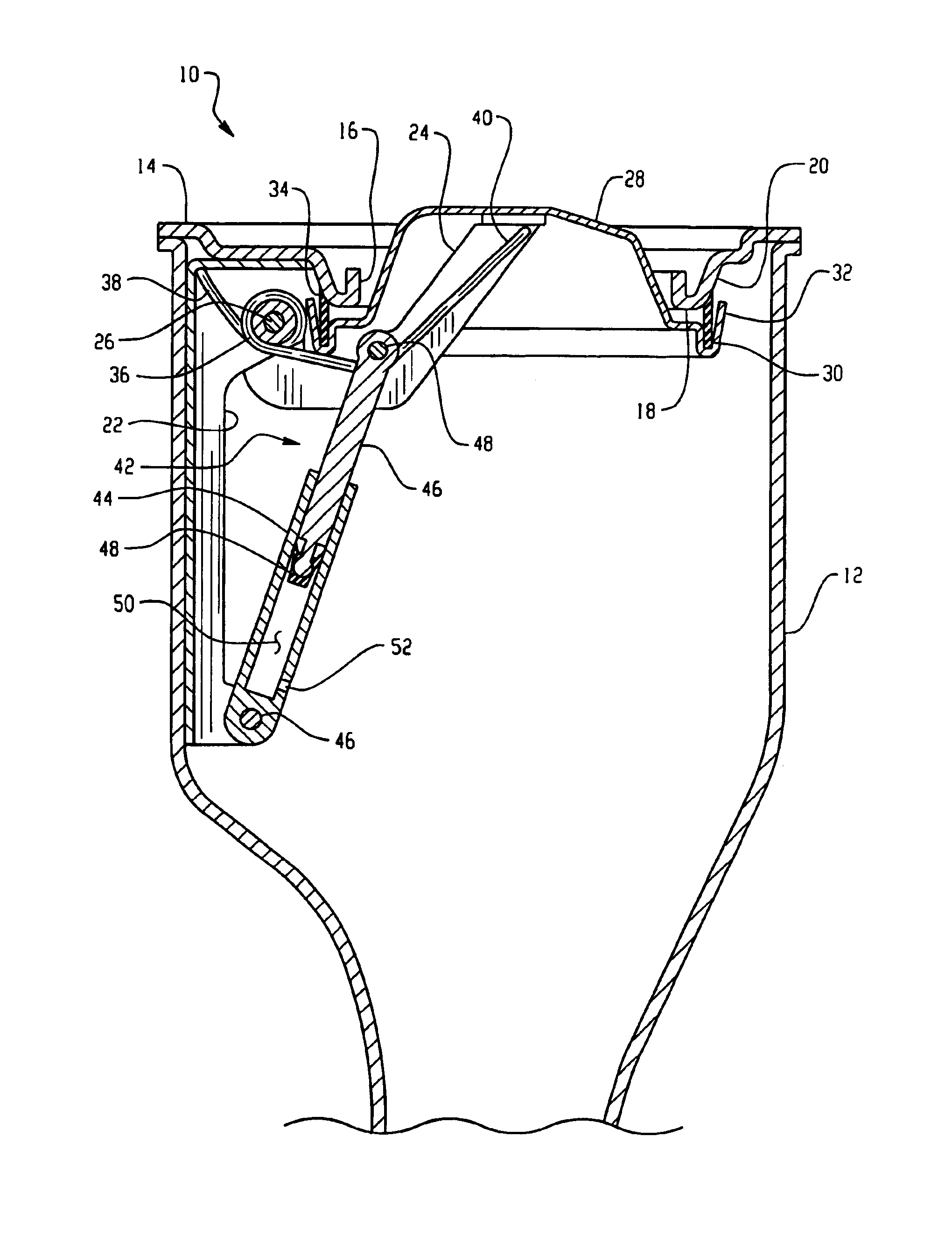 Method and arrangement for sealing a capless fuel tank filler tube