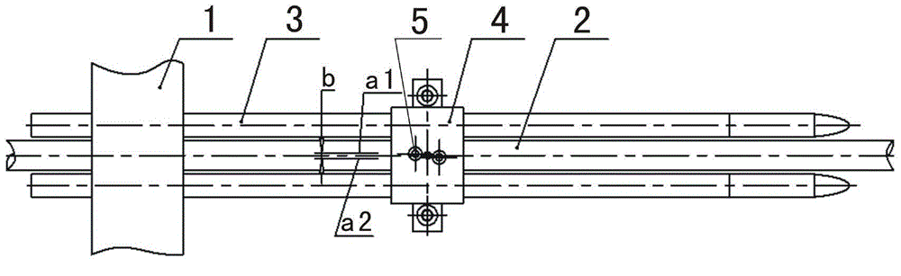 Scribing combined tool for pasting strain gage of fuel assembly