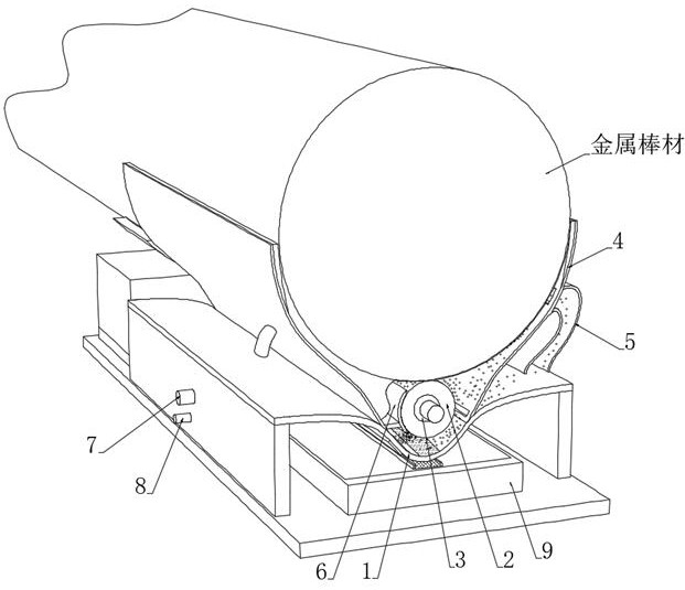 A polishing device for throwing magnetic suction type metal rods